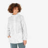 Women Full Zip Rain Jacket with Storage Pouch Marble Grey - NH100