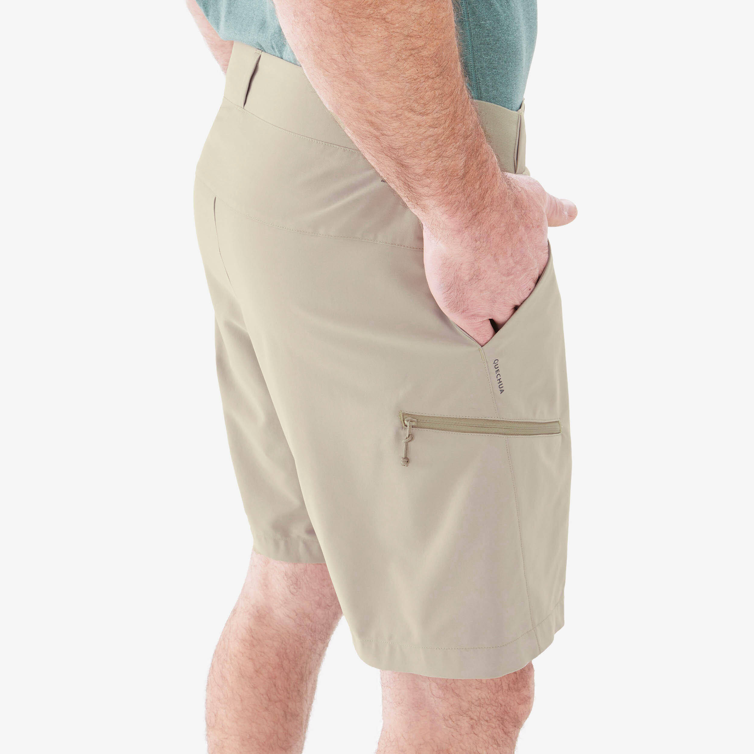 Men Dry Fit Lightweight Shorts Beige - MH100 -  5