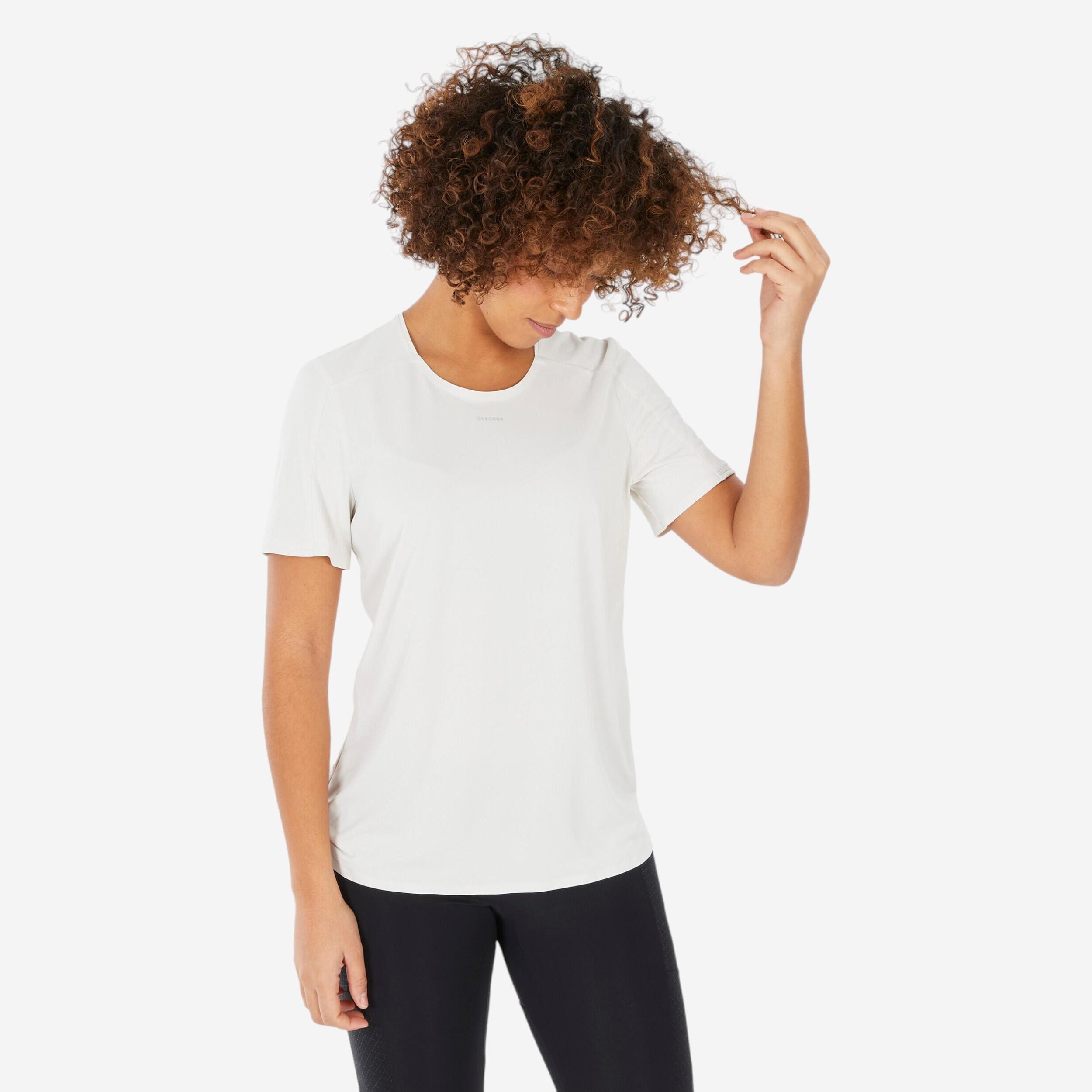 Quechua - T-shirt De Randonnée Manches Courtes - Mh500 - Femme - T-shirt Manches Courtes - Randonnees Et Trekking Femme - Beige - L - Decathlon