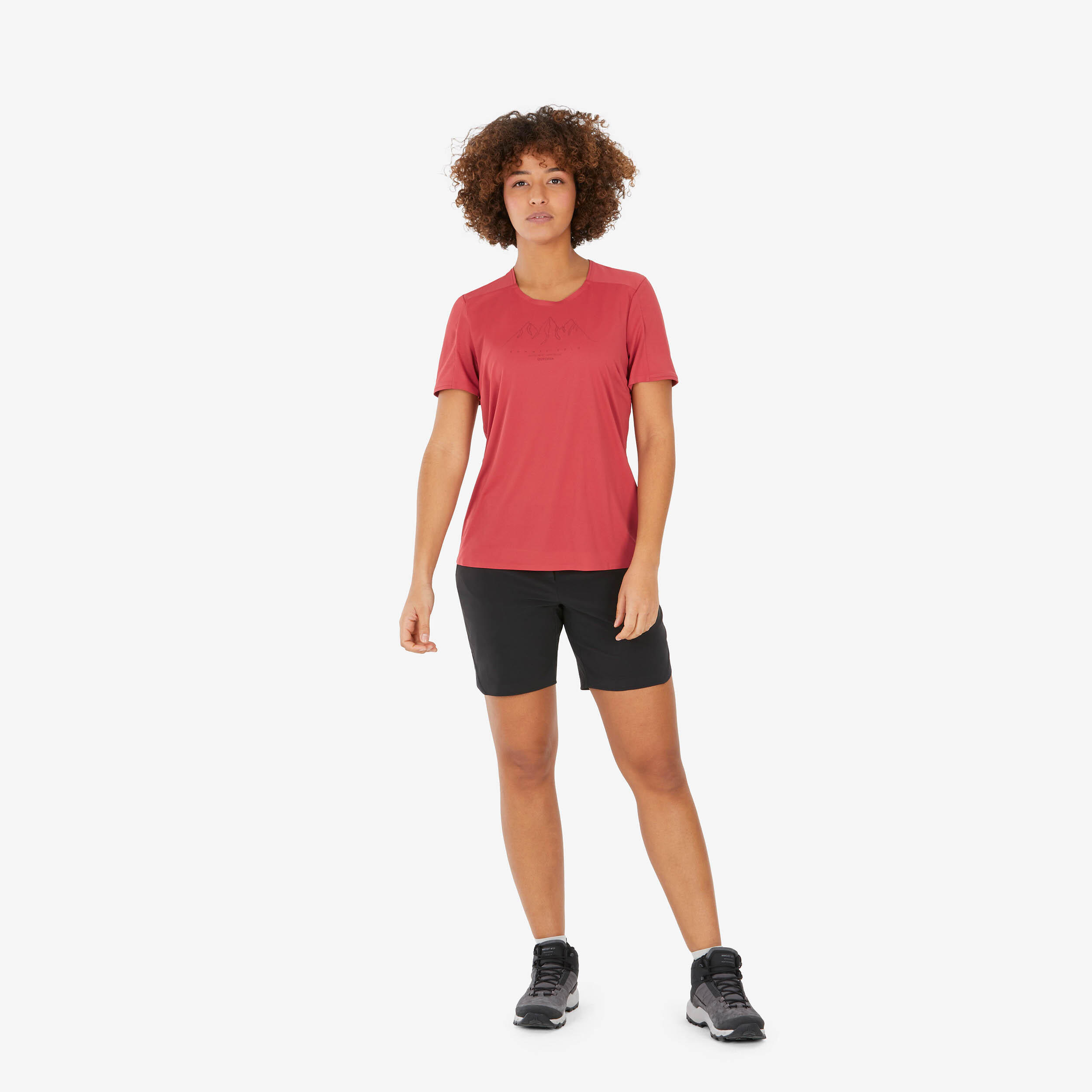 Women's Short-sleeved Hiking T-Shirt MH500 2/4