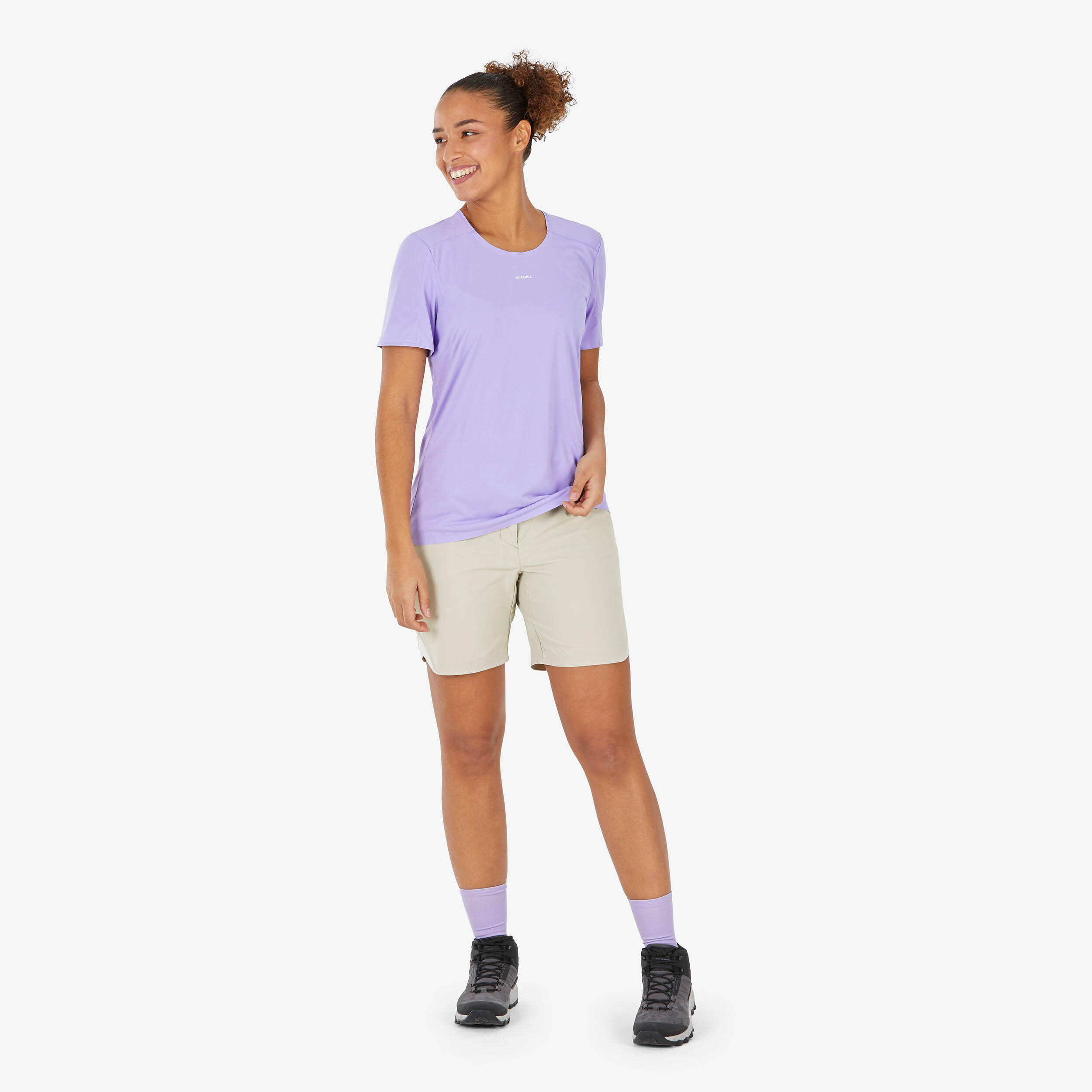 Women's Short-sleeved Hiking T-Shirt MH500 2/3