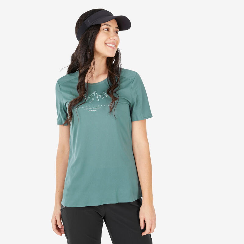 Kadın Outdoor Tişört - Yeşil - MH500