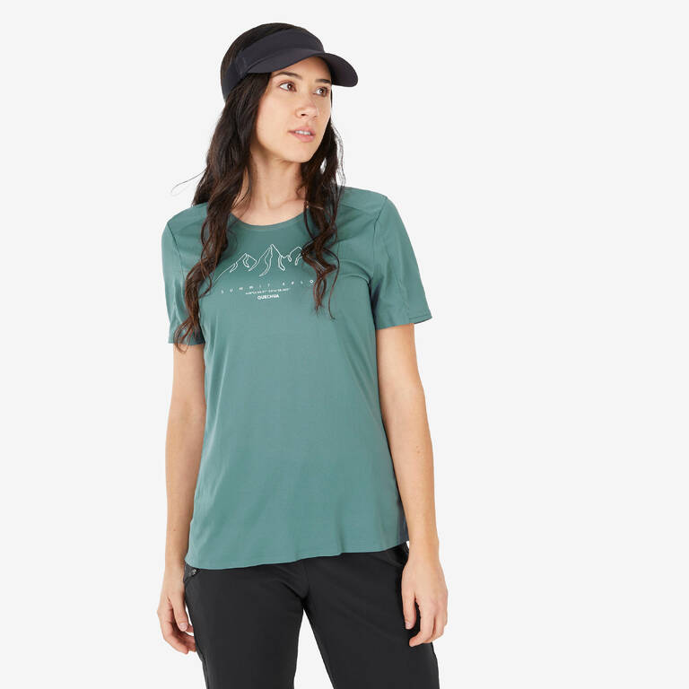 Kaos Hiking Wanita MH500 - Hijau