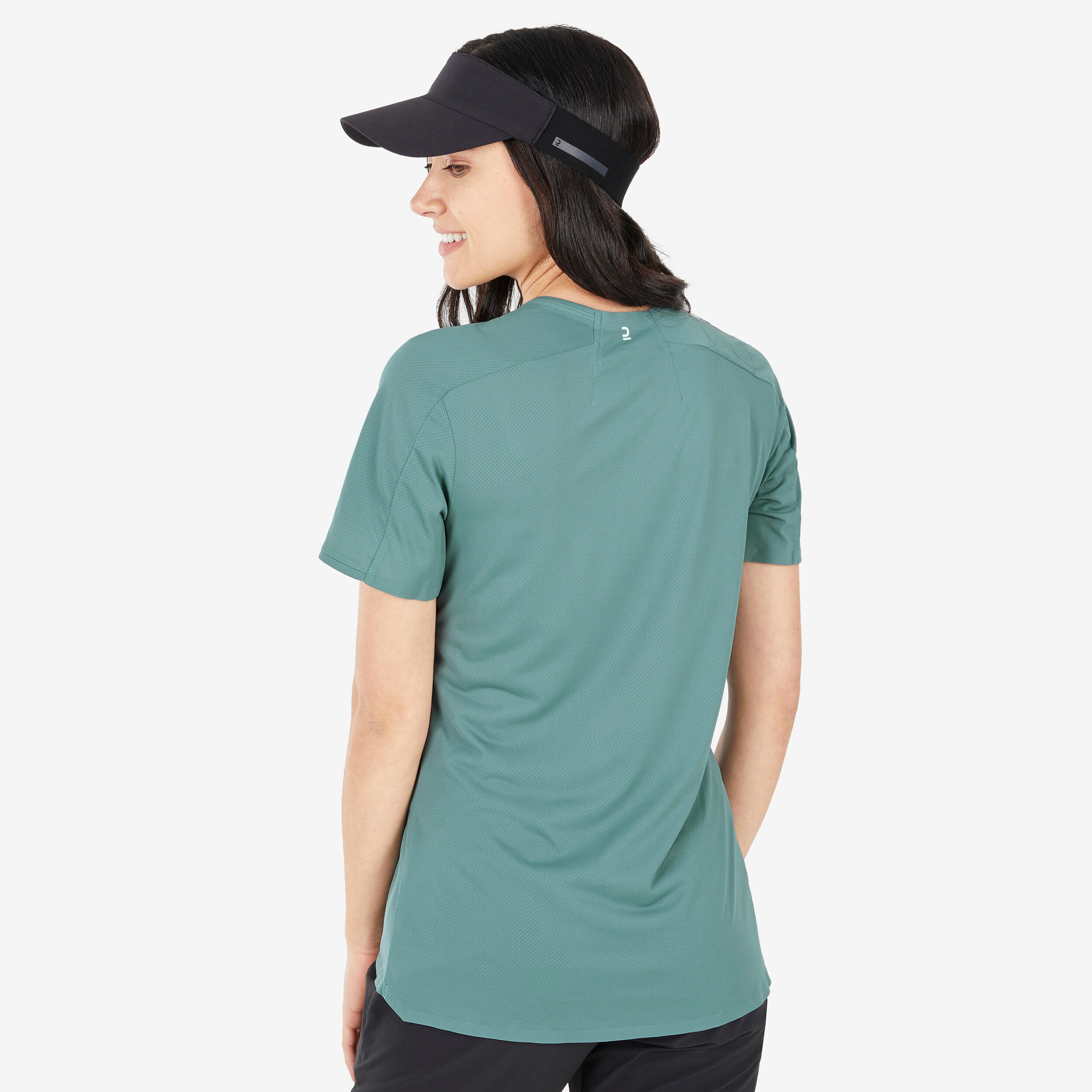 Women Dry Fit Activewear Light T-Shirt Ash Green  - MH500