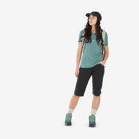 Majica kratkih rukava za planinarenje MH500 ženska - zelena