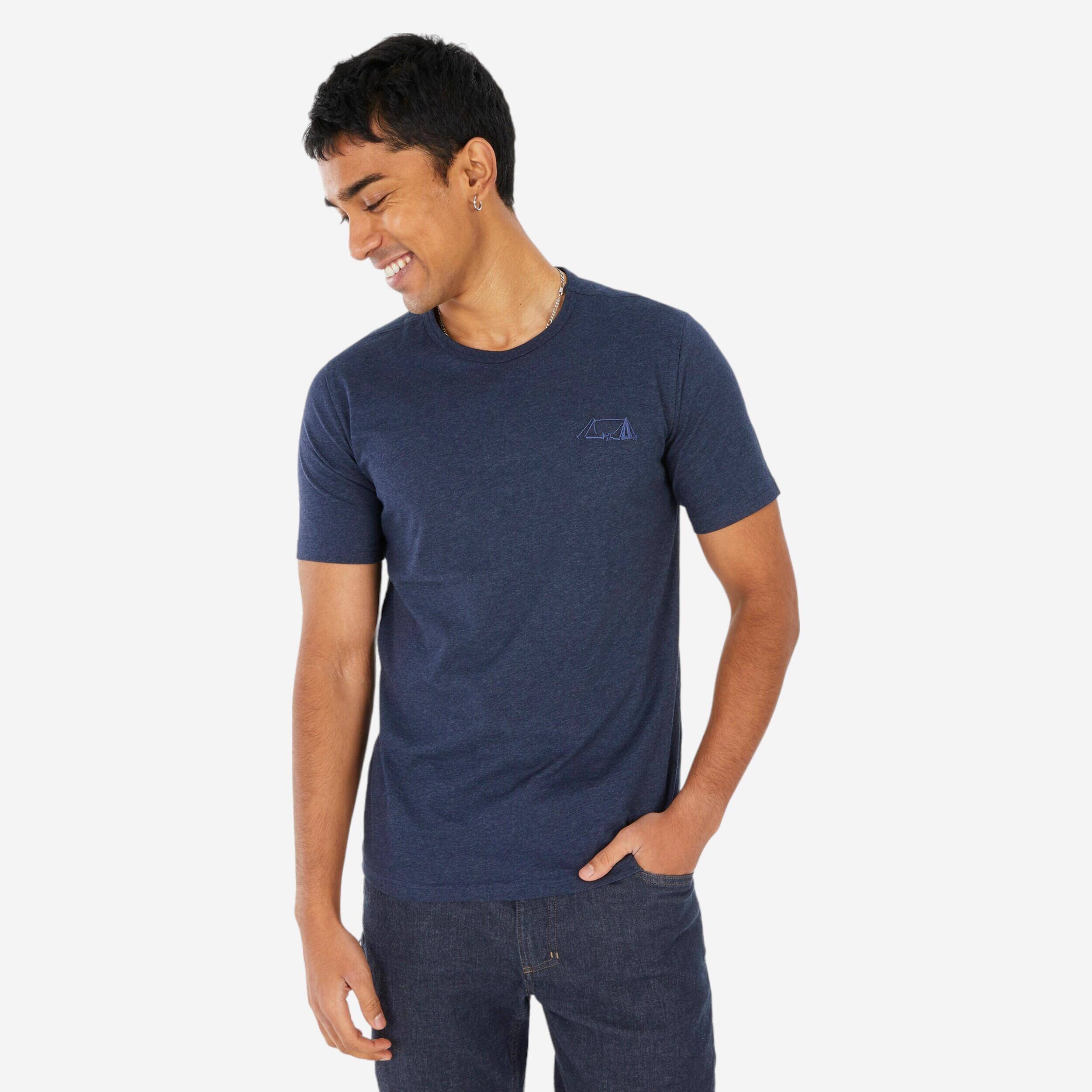 Men Hiking Breathable T-shirt - NH100 Blue