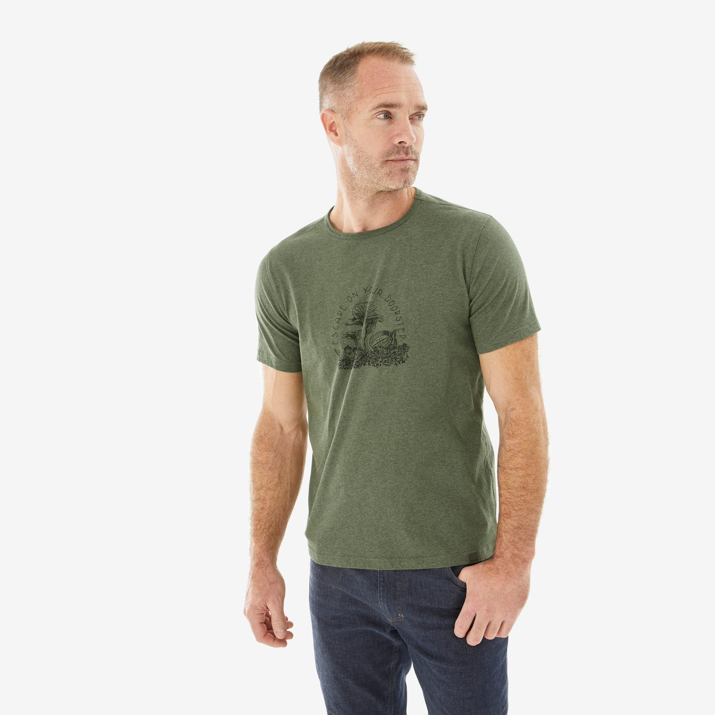 Men's Hiking T-shirt NH100 1/4