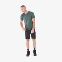 חולצת טיולים סינטטית שרוולים קצרים לגברים - MH100