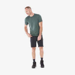 Men's synthetic short-sleeved hiking T-shirt - MH100 