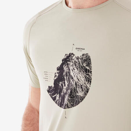 Majica kratkih rukava za planinarenje MH500 muška - bež