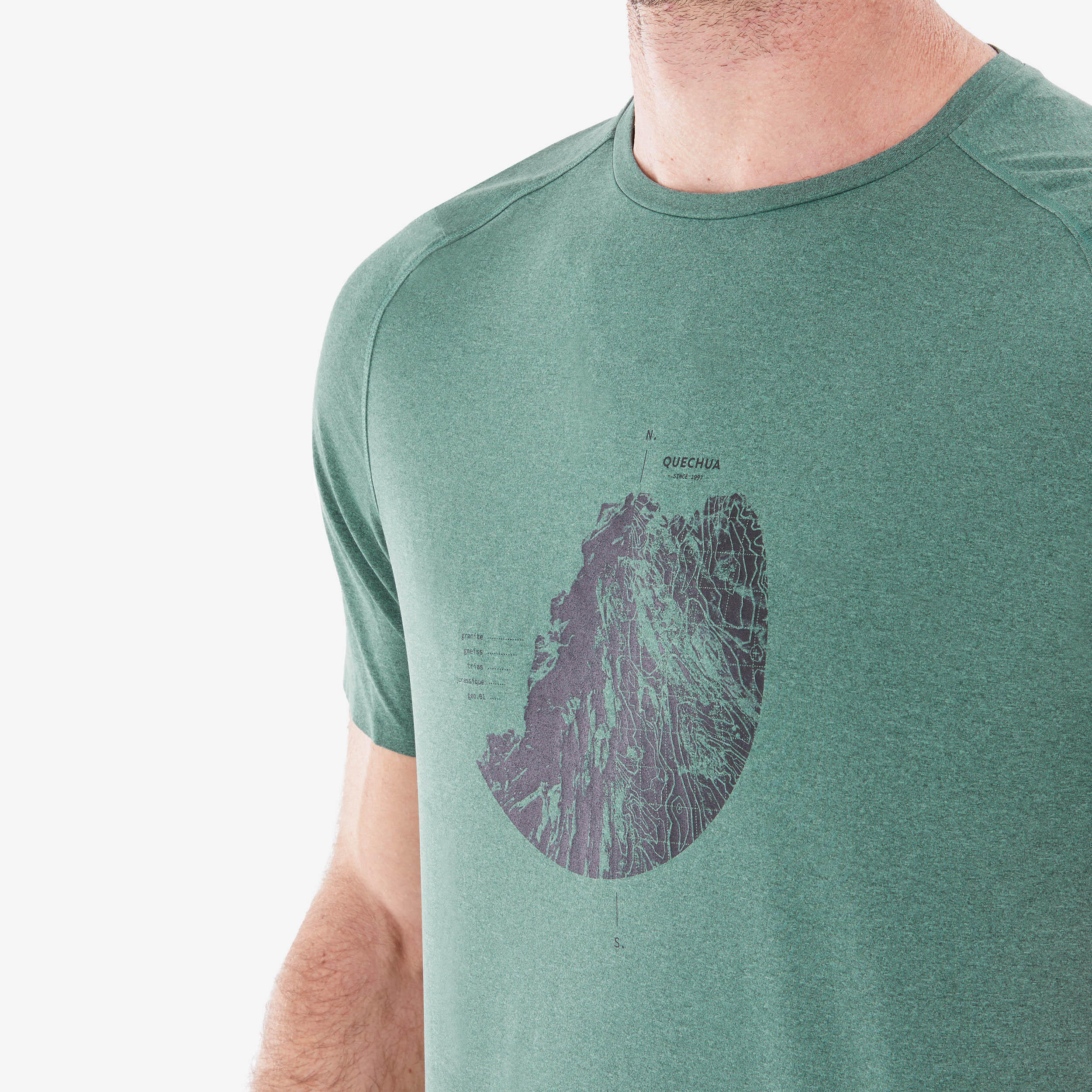 Men's MH500 short-sleeved hiking t-shirt 4/4