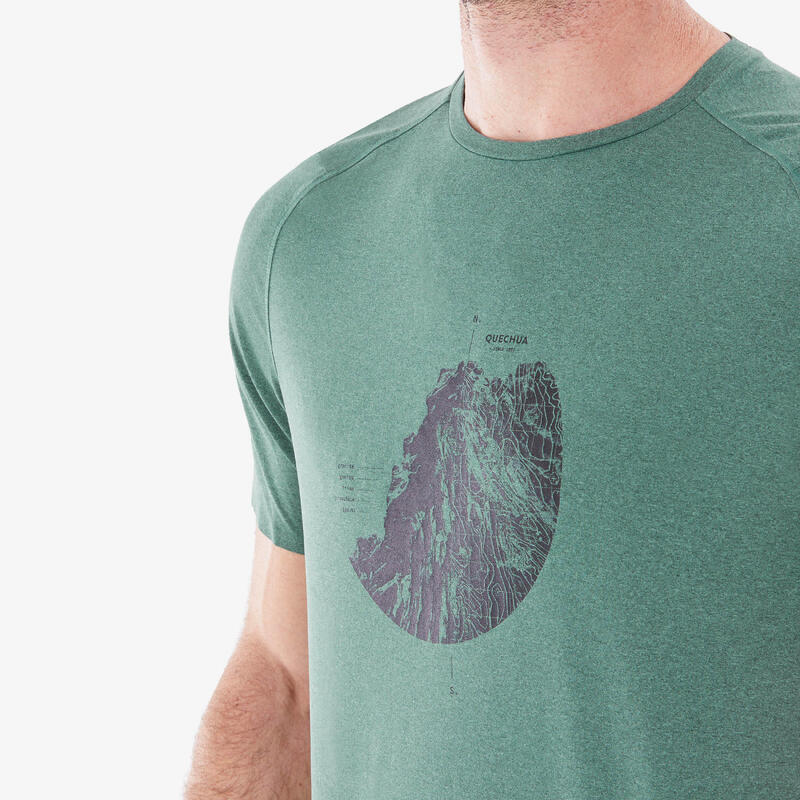 T-shirt trekking uomo MH500 verde oliva