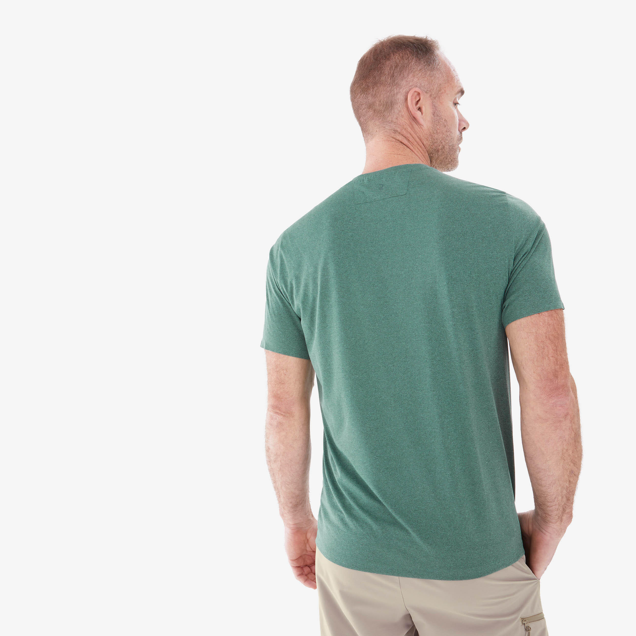 Men's MH500 short-sleeved hiking t-shirt 3/4