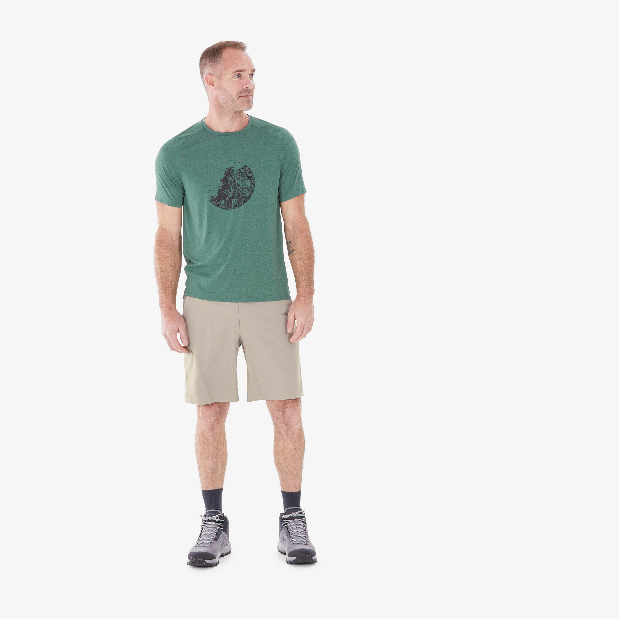 Men's MH500 short-sleeved hiking t-shirt 2/4