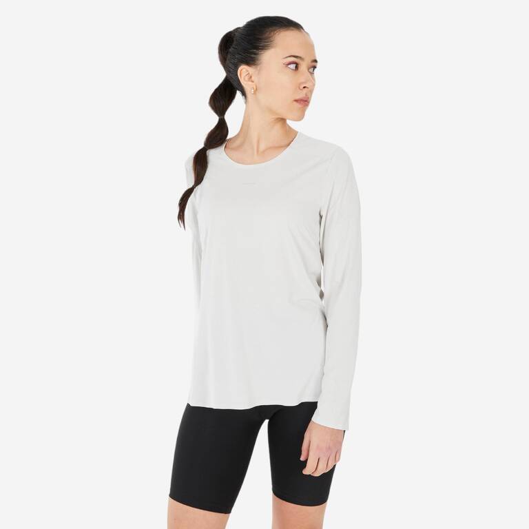 Women Full Sleeve Dry Fit Activewear T-Shirt Beige - MH550