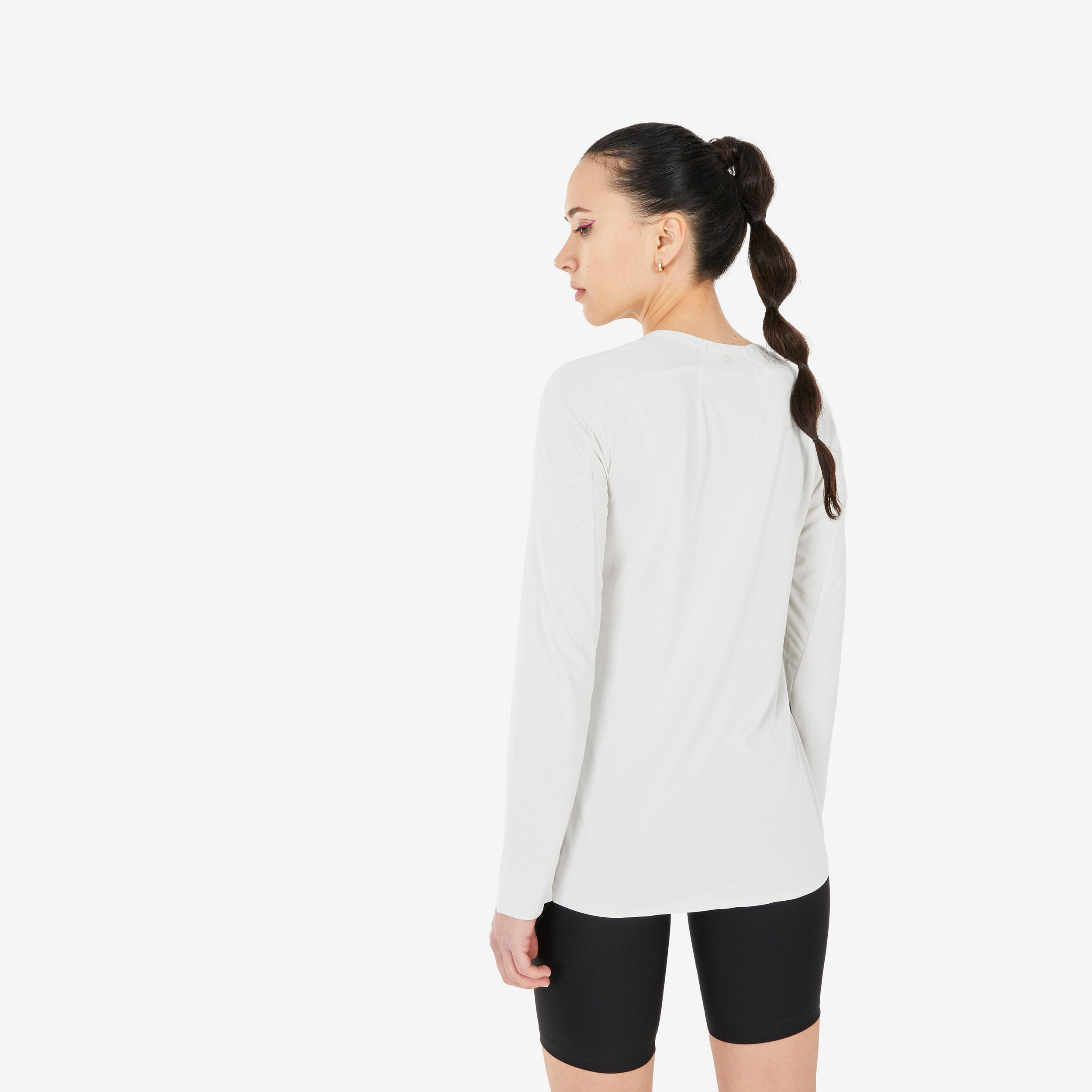 Women's Long Sleeve Hiking T-Shirt MH500 1/4