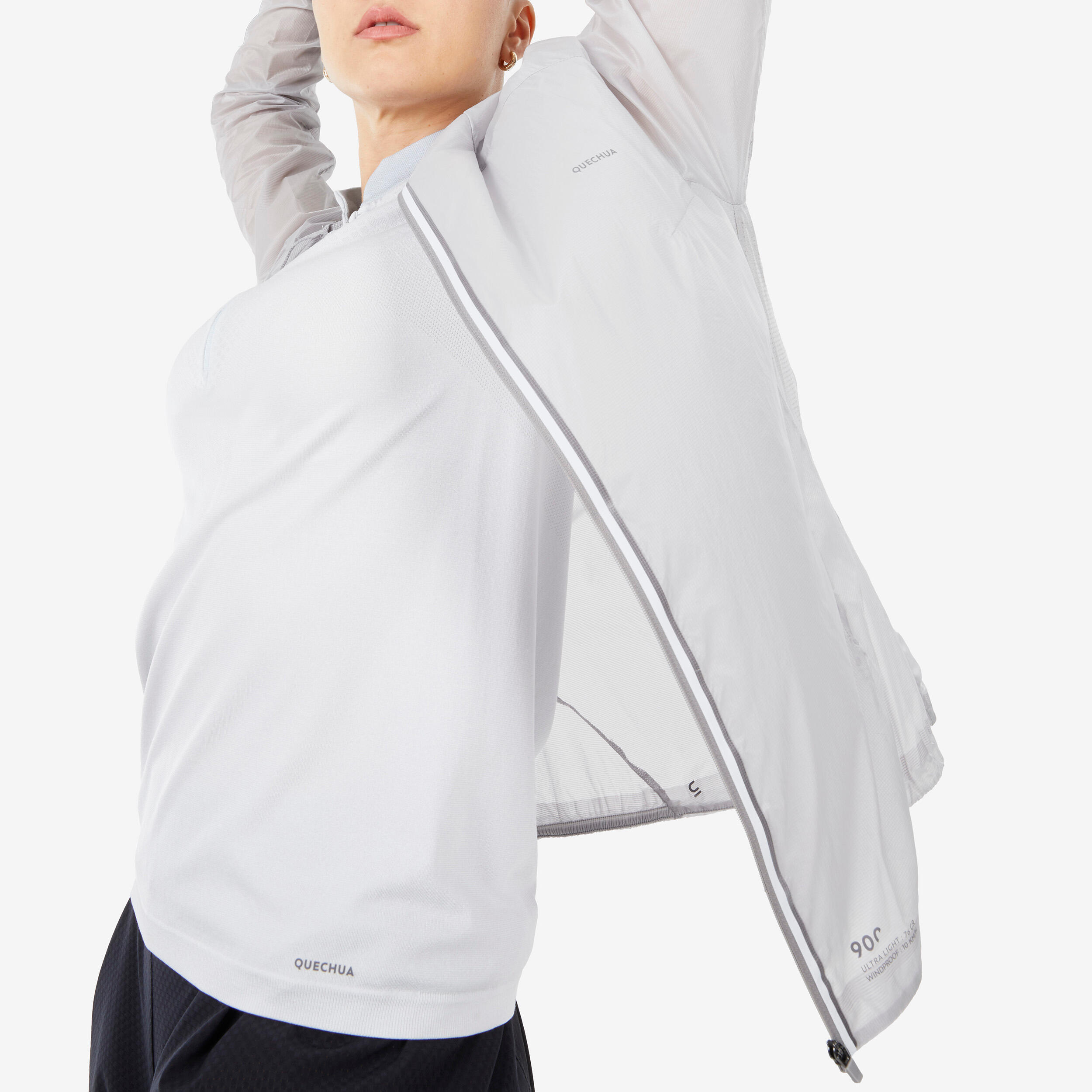 Chaqueta cortavientos de montaña y trekking ligera Mujer Quechua MH900 5/6