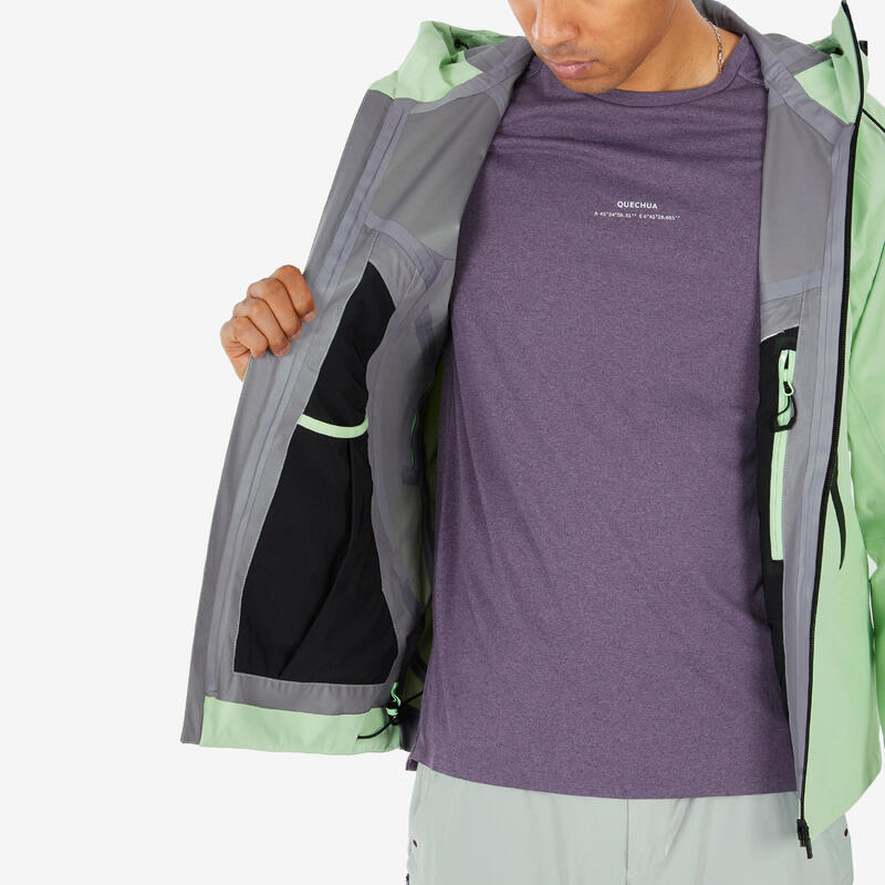 Men's Hiking Lightweight Waterproof Jacket MH500 QUECHUA Decathlon