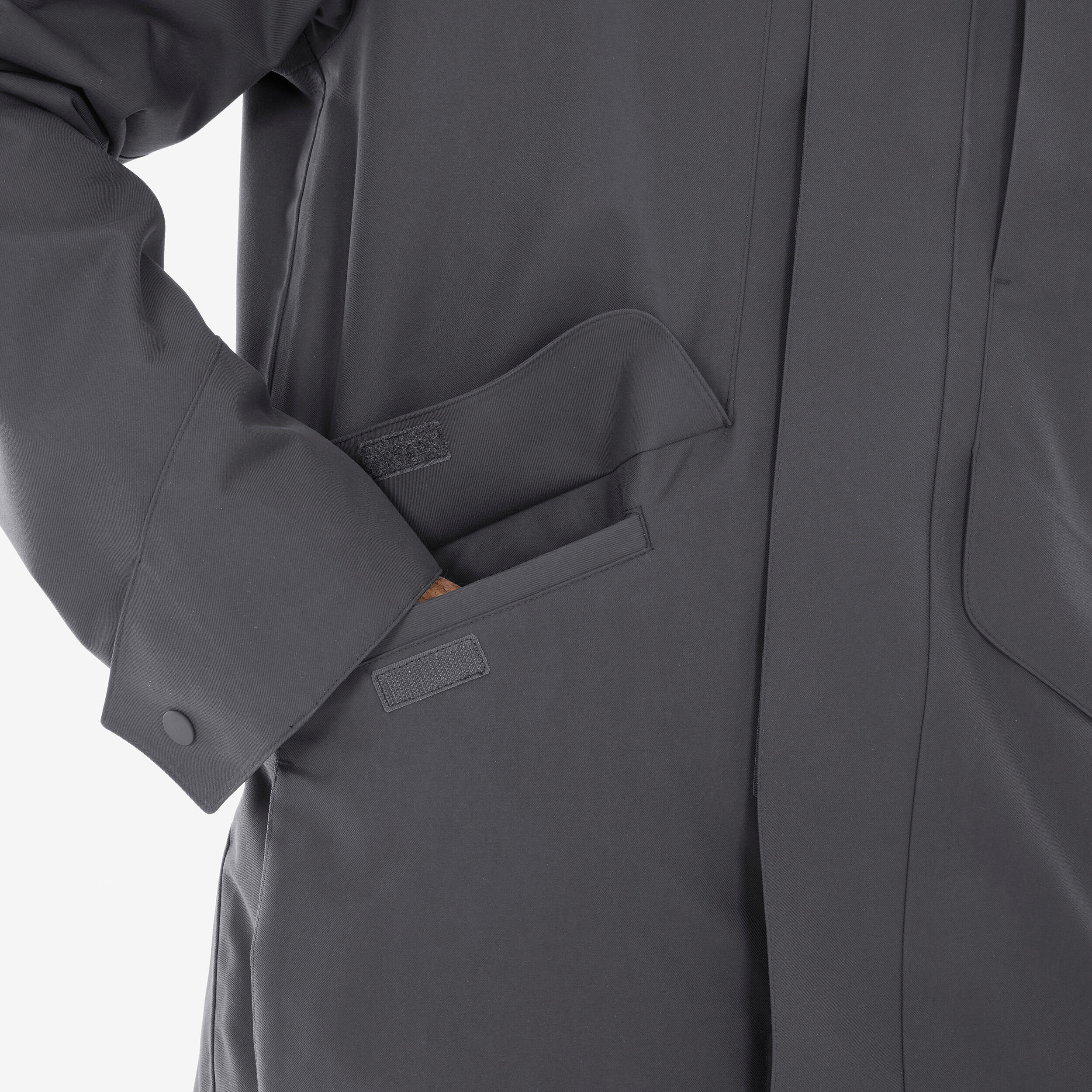 Manteau en fourrure pour homme 7XL en renard argenté, chaud et coupe-vent