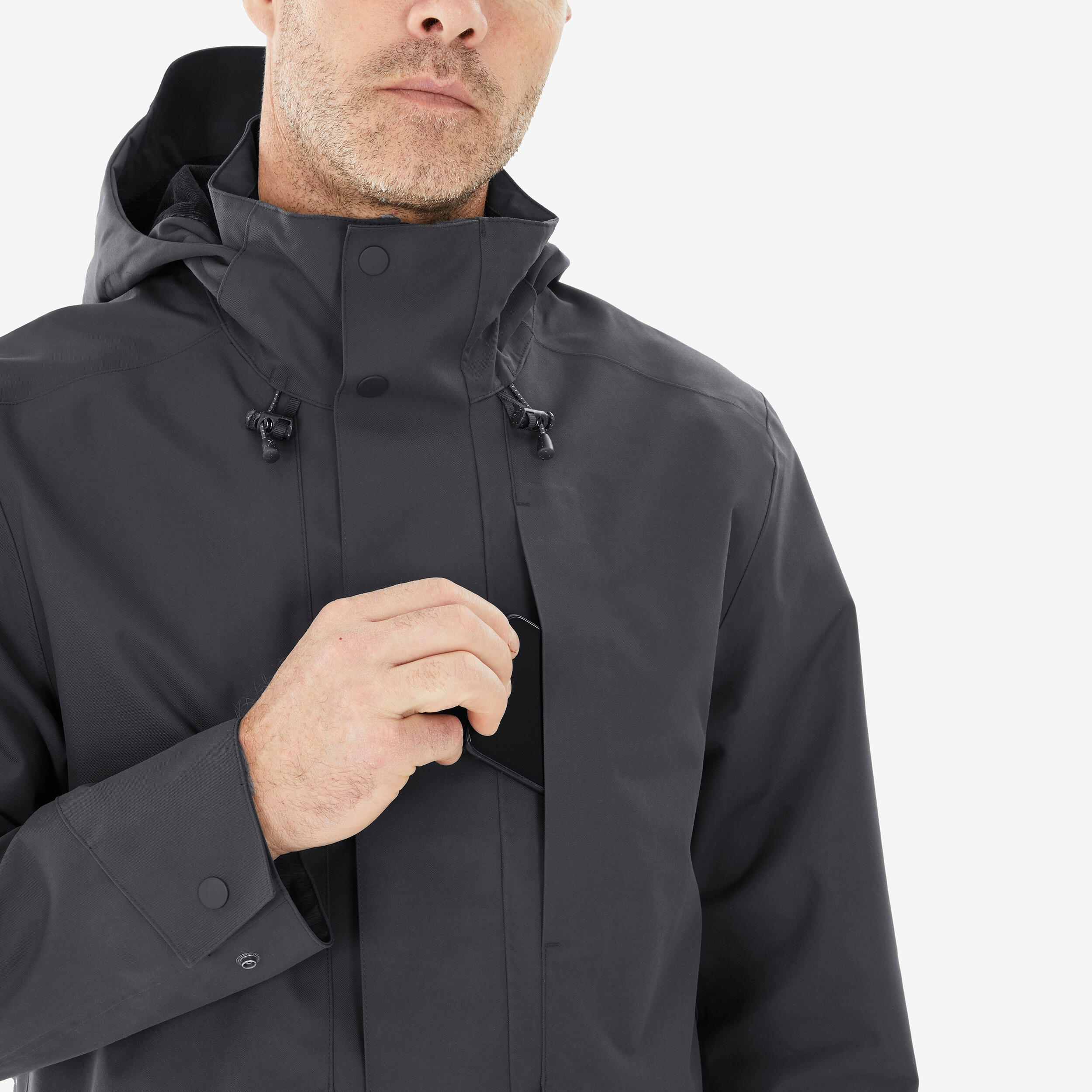 Manteau imperméable homme – NH 550 gris - QUECHUA