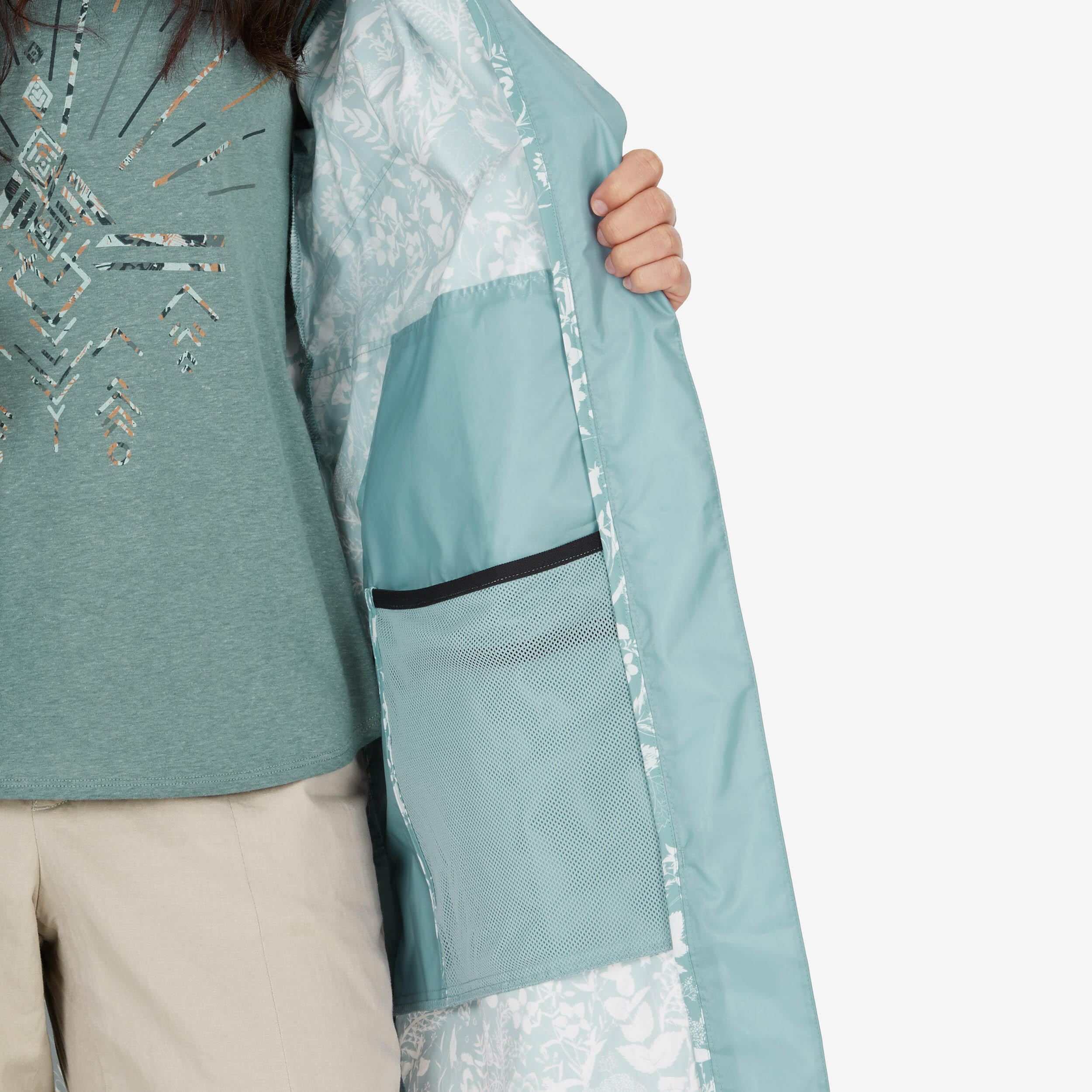 Women’s Waterproof Hiking Jacket, Raincut Long - QUECHUA