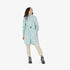 Women Waistbanded Rain Jacket with Storage Pouch Floral Print - NH150