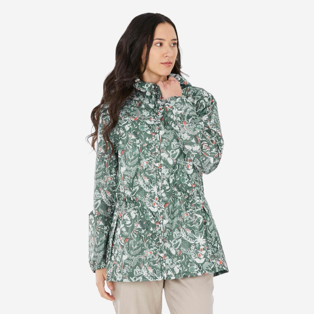 Regenjacke Damen winddicht wasserabweisend Wandern - Raincut Full Zip 