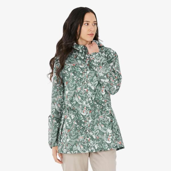 QUECHUA Chubasquero impermeable de montaña y trekking Mujer Quechua Raincut