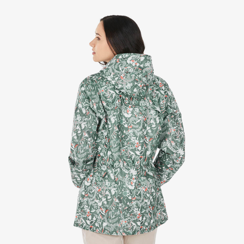 Regenjacke Damen winddicht wasserabweisend Wandern - Raincut Full Zip 