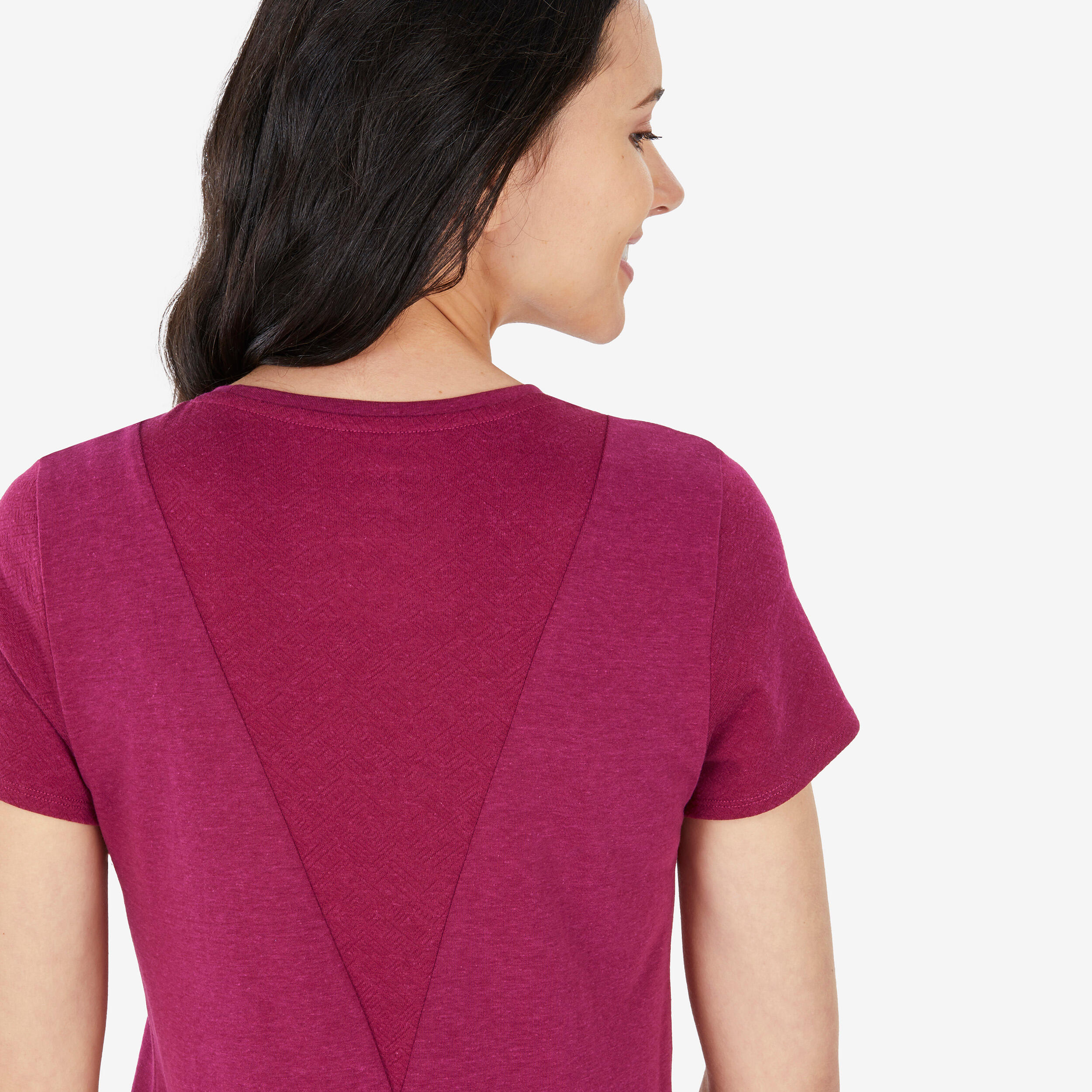T-shirt montagna donna NH500 viola 5/6