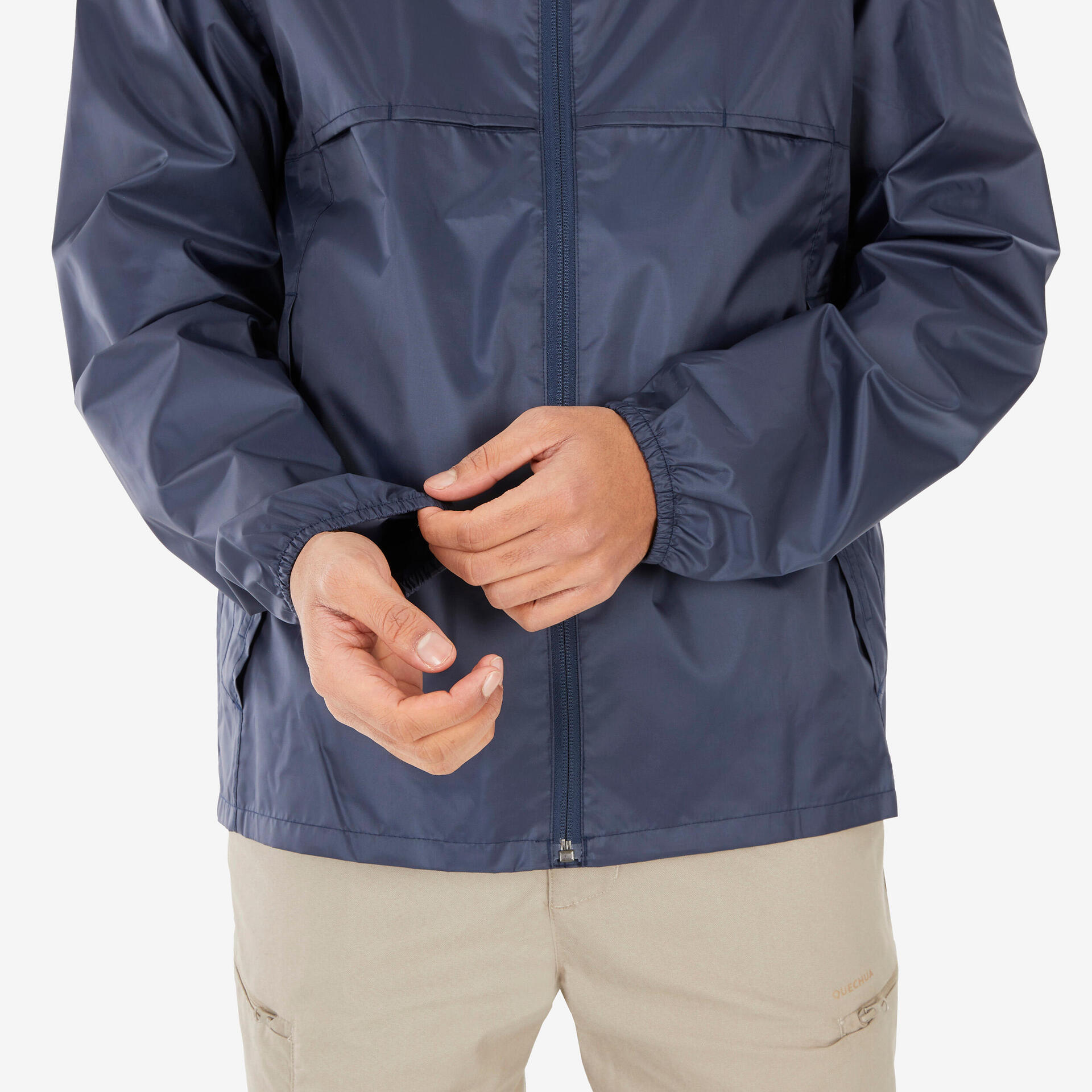 Men's Nature Hiking Raincut Fullzip Jacket - Blue