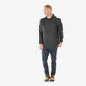 Men Half Zip Compact Rain Jacket with Pouch - Black