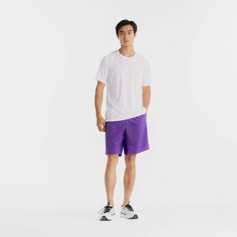 Tricou respirant 100 Fitness cardio Essentiel Gri pestriț Bărbați 