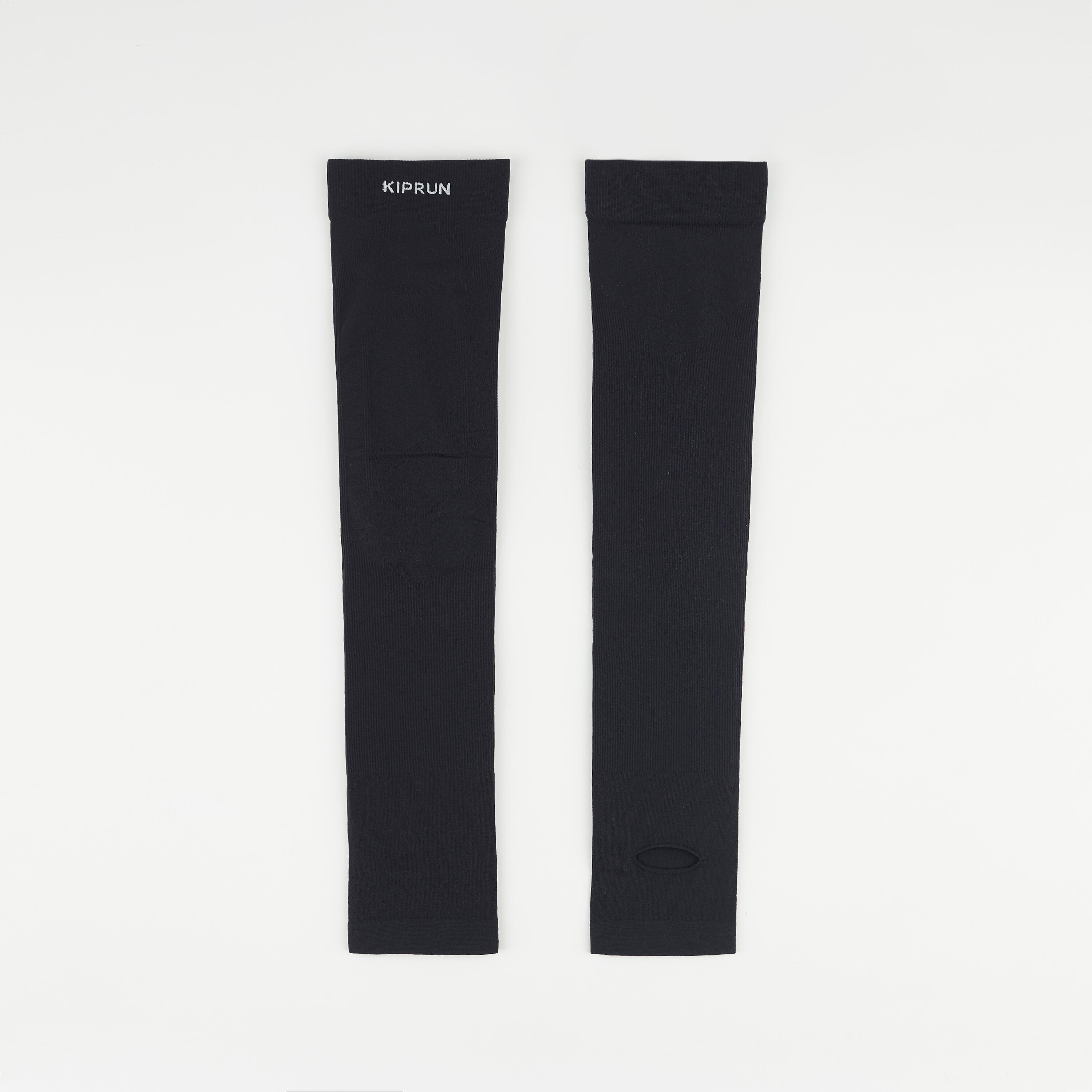 UV-Resistant Running Arm Sleeves and Hand Covers - Black