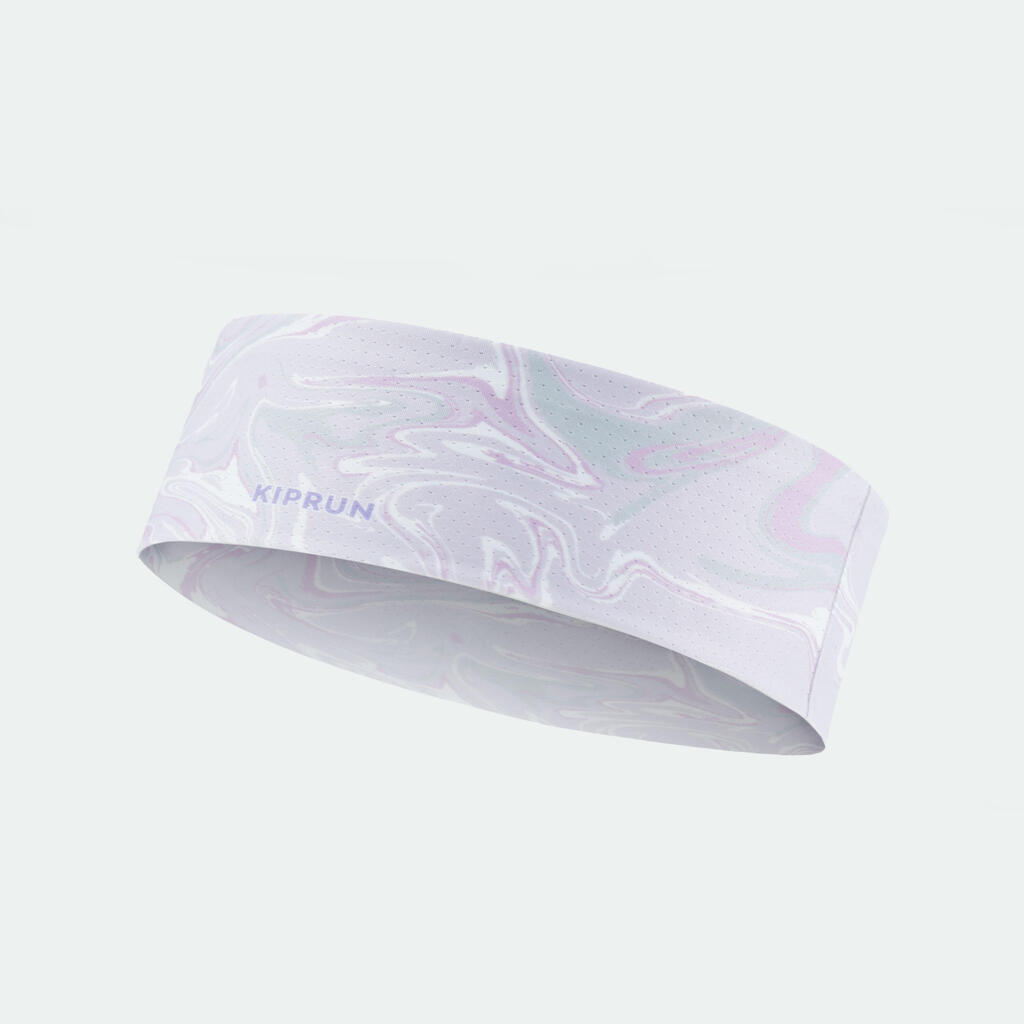 Bandeau running mixte rafraîchissant - KIPRUN violet graphique