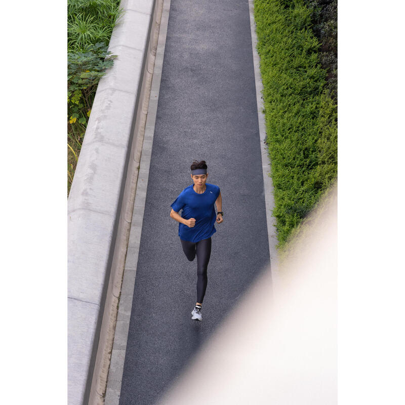 Tricou fără cusături alergare kiprun run 500 confort Albastru Bărbați