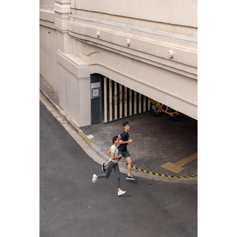 Tricou respirant alergare Jogging KIPRUN Run 500 Dry + Negru Bărbați