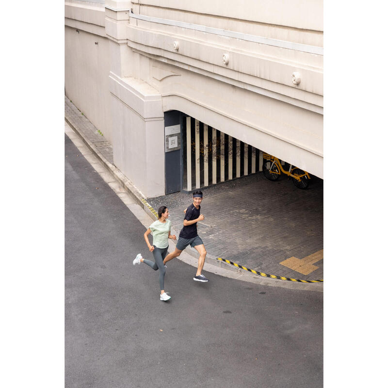 Tricou respirant alergare Jogging KIPRUN Run 500 Dry + Negru Bărbați