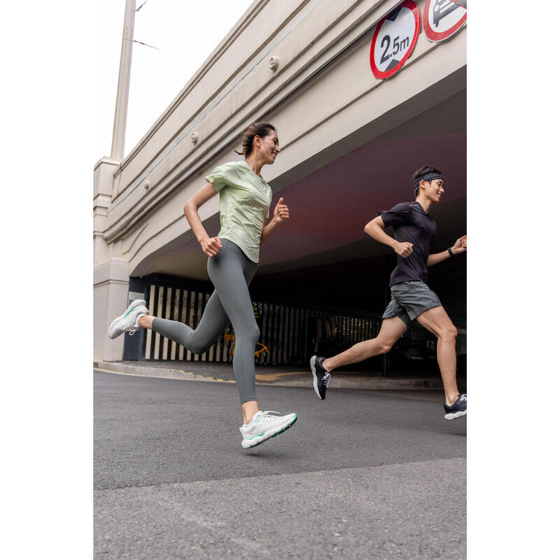 Tricou respirant alergare Jogging KIPRUN Run 500 Dry + Negru Bărbați
