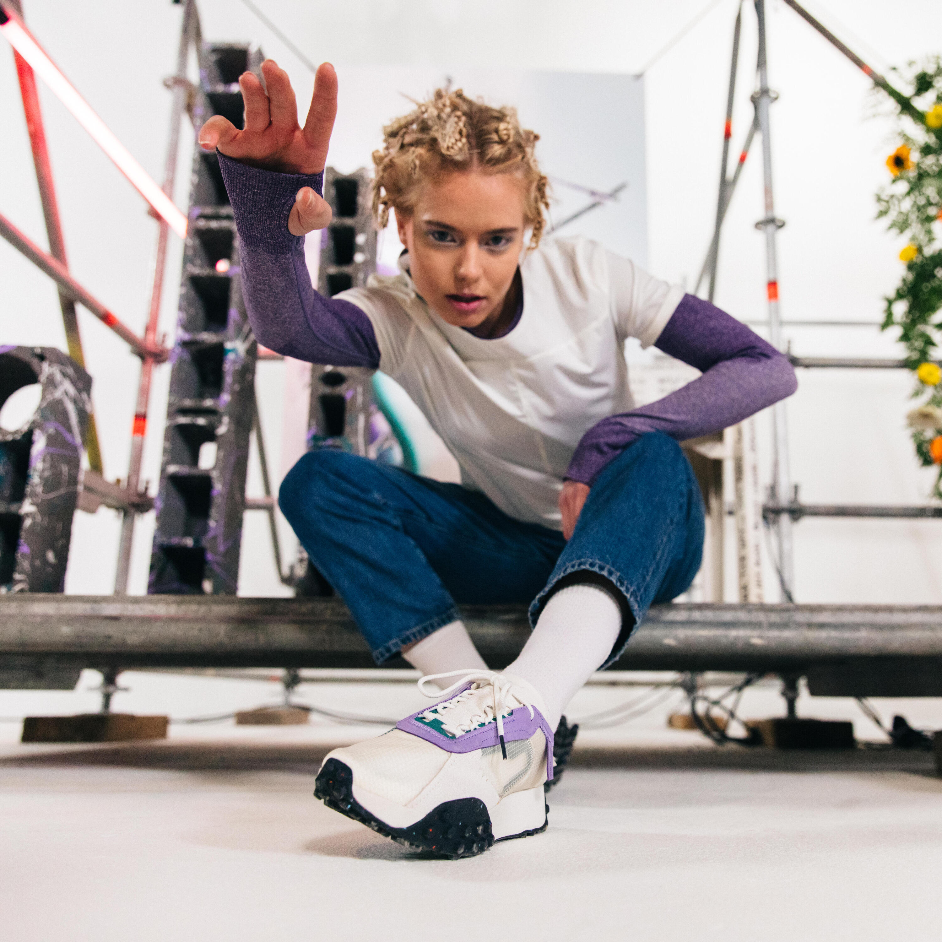 WLKR 76 Trainers-White and Purple 4/12
