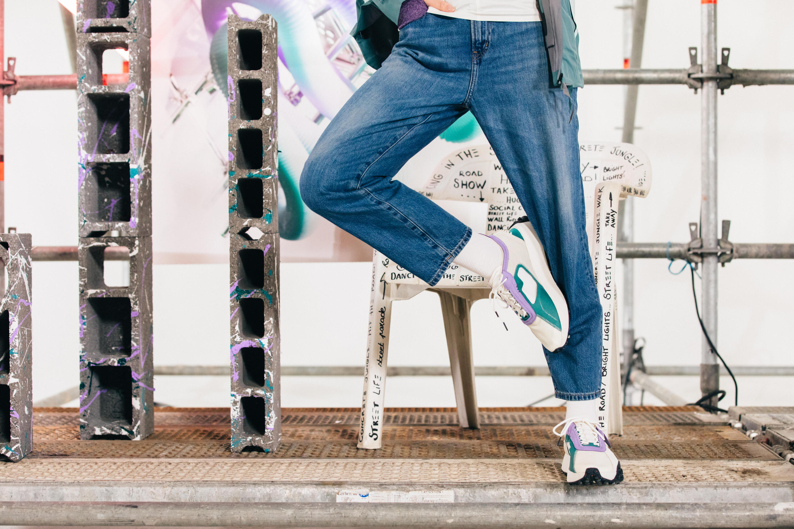 WLKR 76 Trainers-White and Purple 6/12
