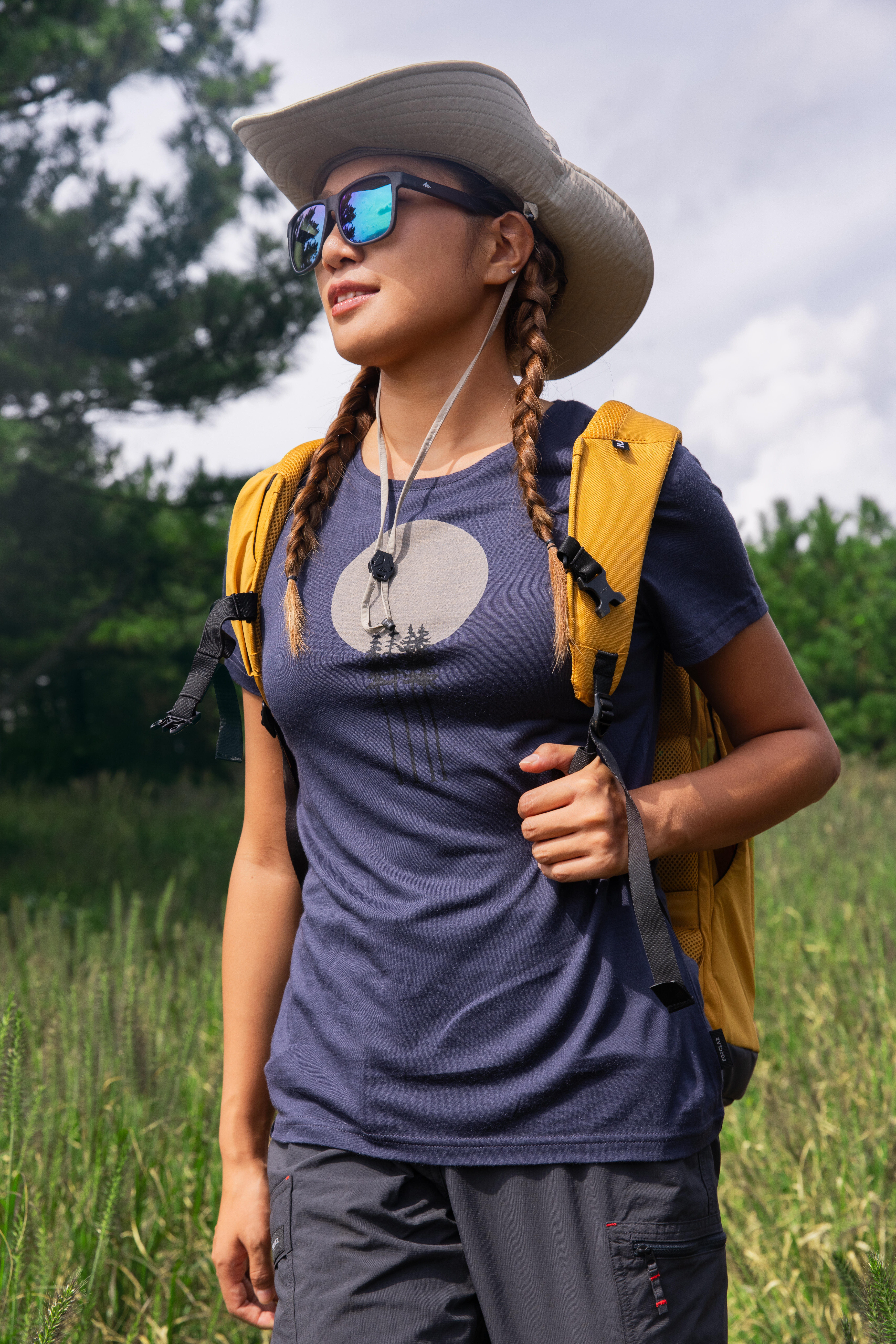 Women s Hiking Wool short sleeves Tee shirt TRAVEL 500