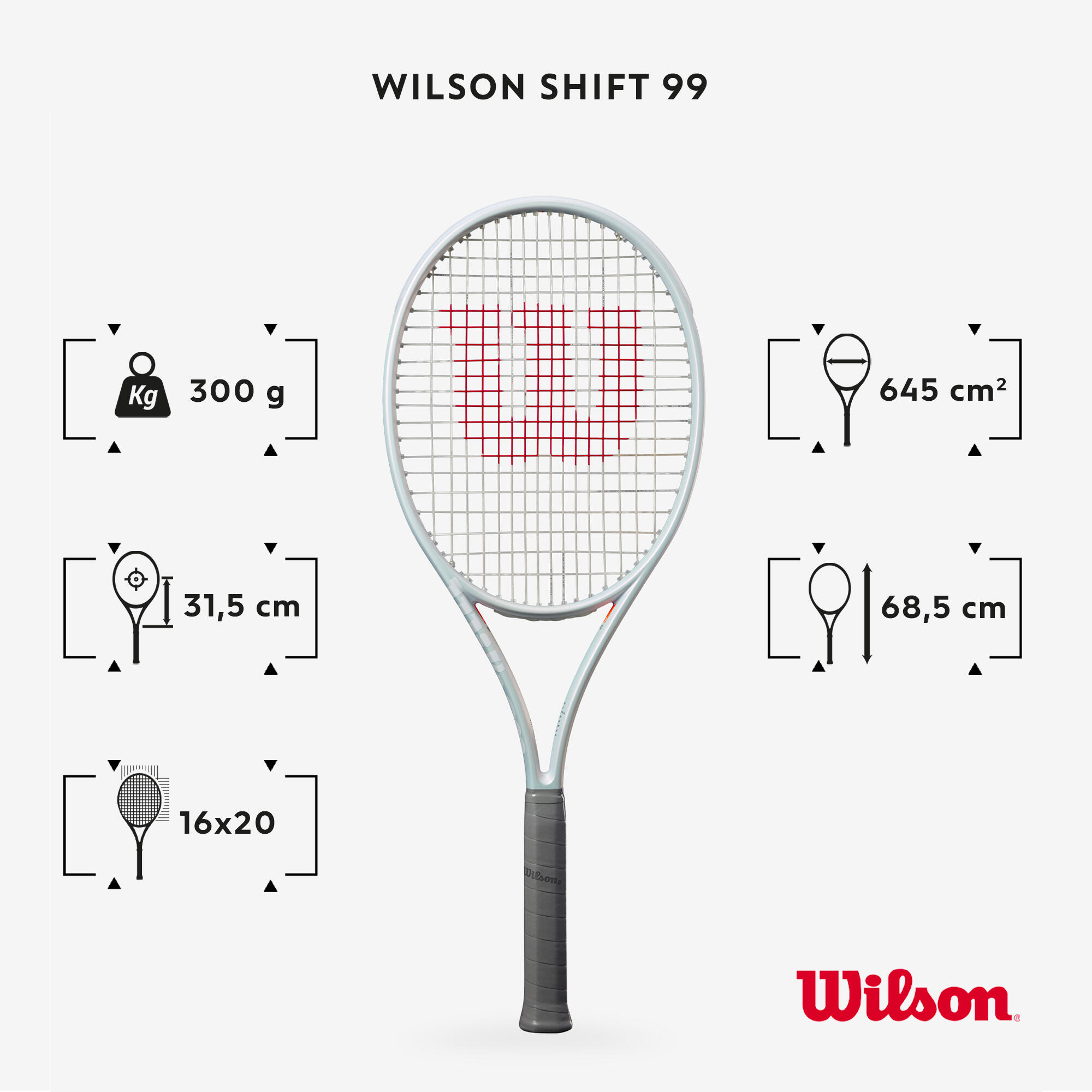 Adult Tennis Racket Shift 99 V1 300 g Unstrung WILSON | Decathlon