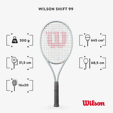 Suaugusiųjų teniso raketė „Shift 99 V1“, 300 g, be stygų