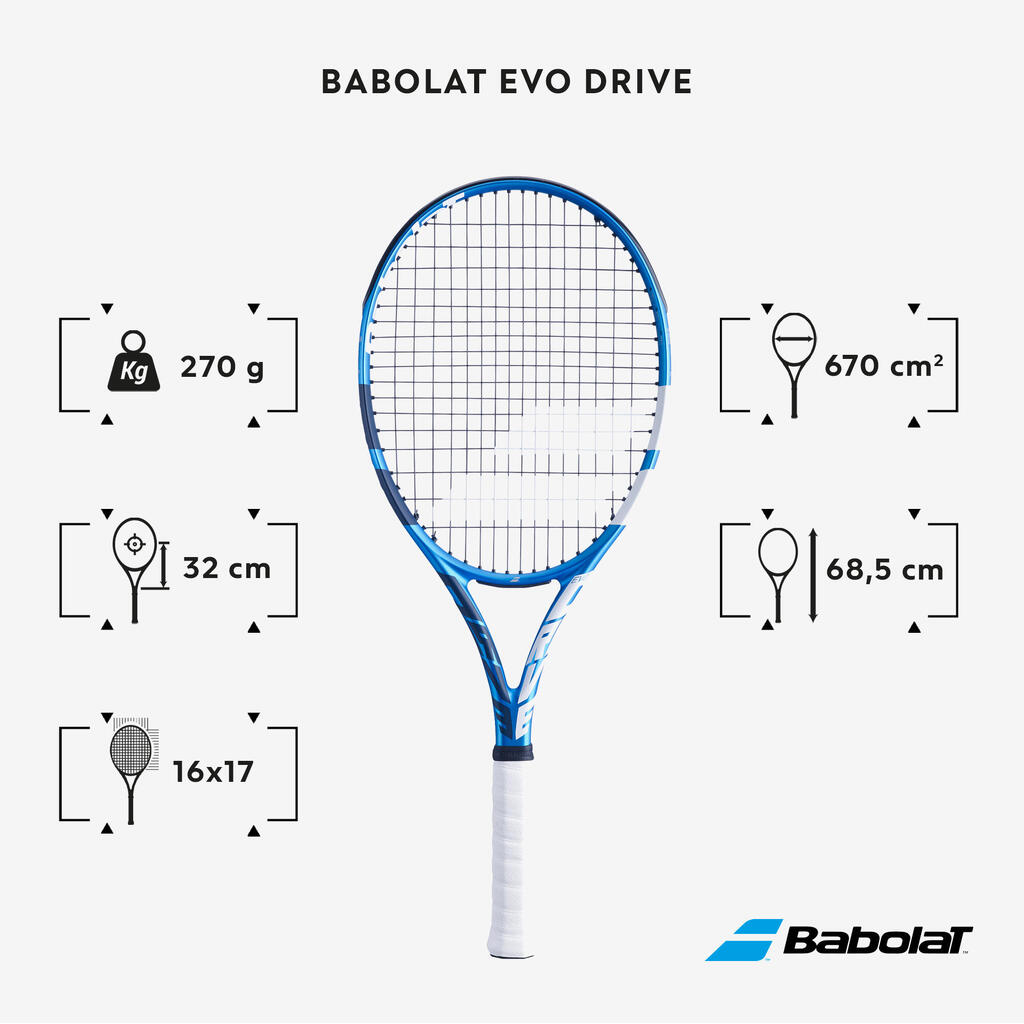 Tenisová raketa Evo Drive modrá