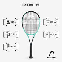 Crno-zeleni reket za tenis AUXETIC BOOM MP 2024 (295 g) za odrasle