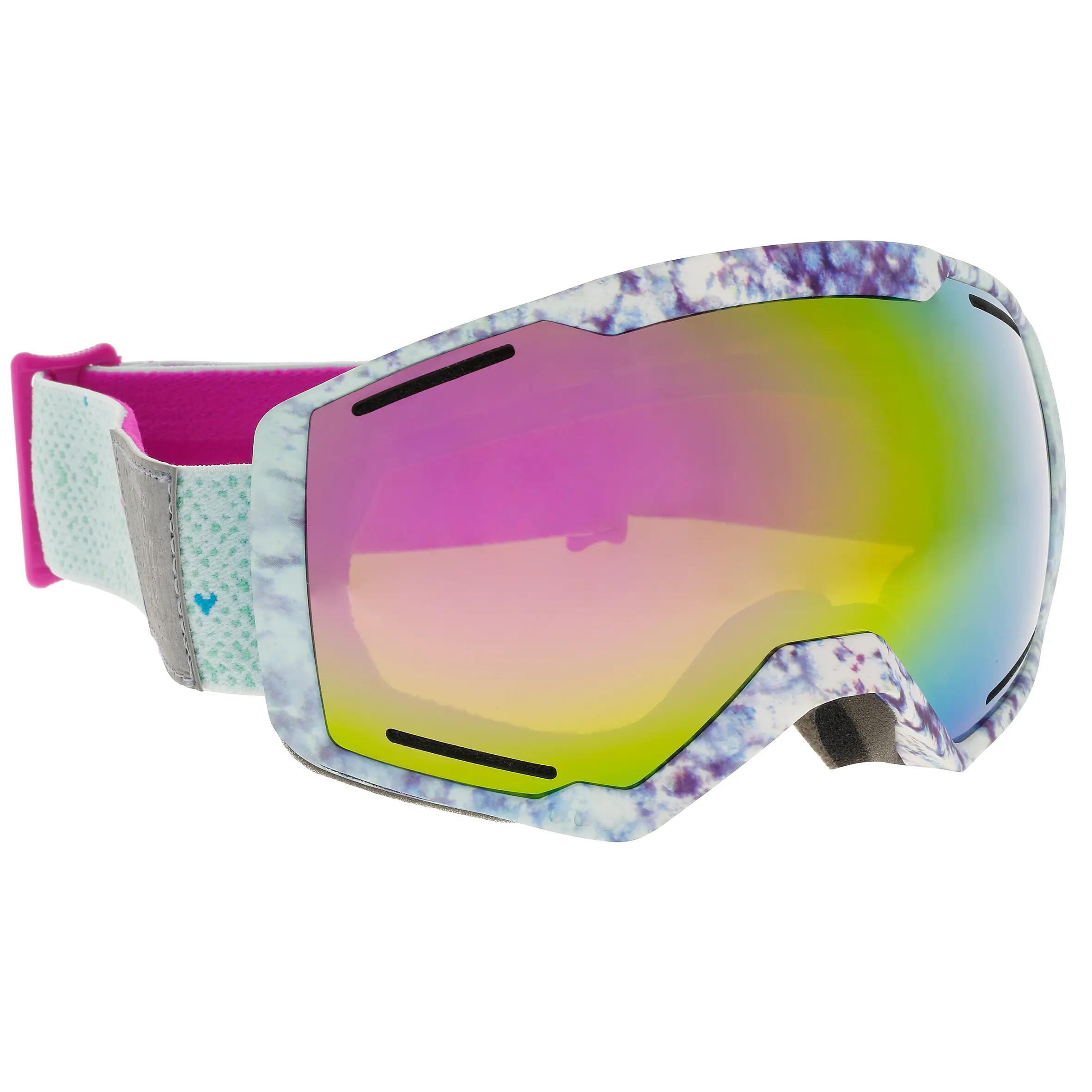 Wed'ze Bones Feminine 500 S2 Ski and Snowboard Variable Weather Goggles - Green 3/9