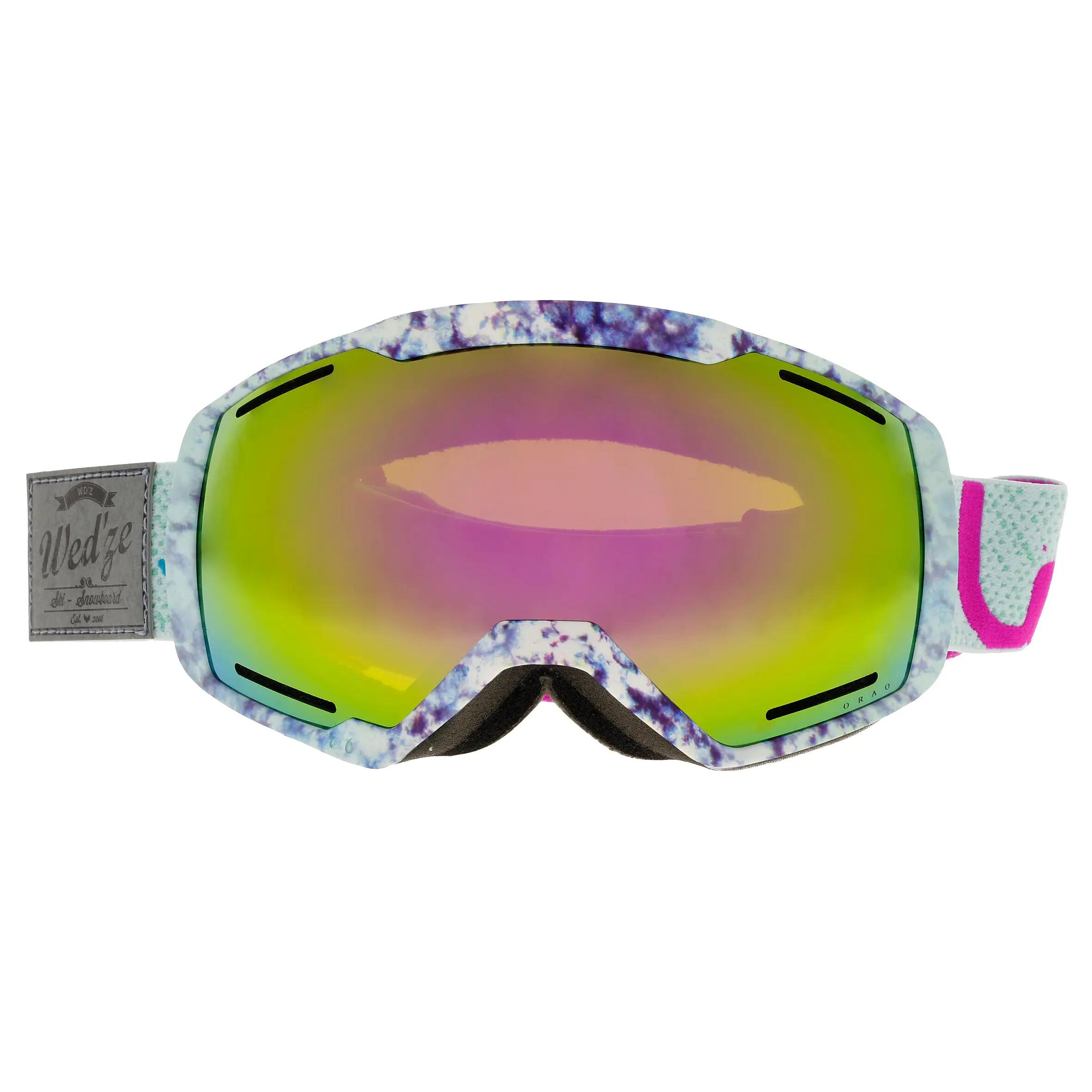 Wed'ze Bones Feminine 500 S2 Ski and Snowboard Variable Weather Goggles - Green 5/9