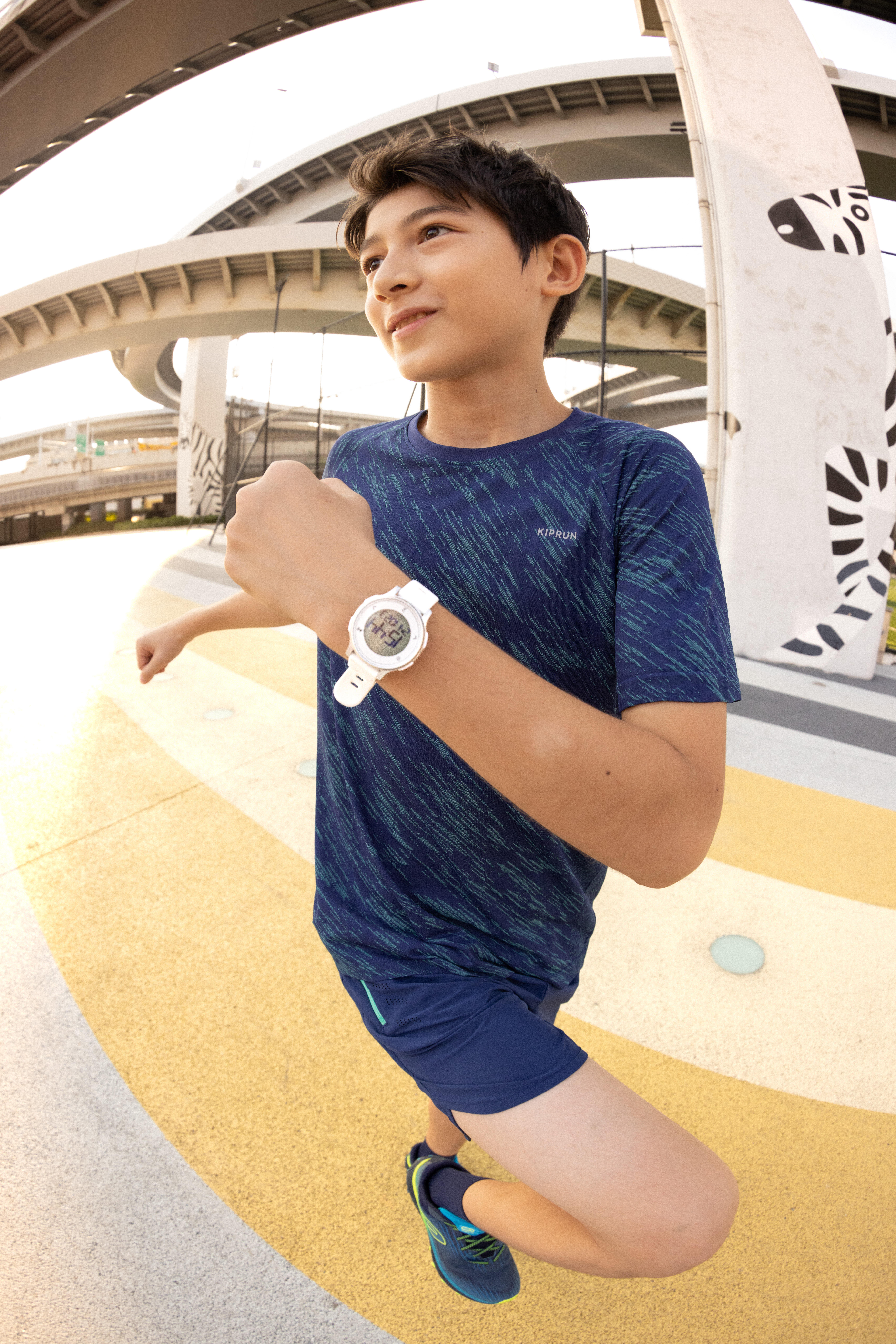 Montre chronomètre de course à pied, W 500 S blanc - DECATHLON