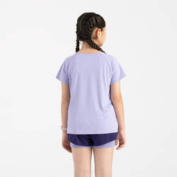 Girl's KIPRUN DRY+ 500 breathable running T-shirt - purple